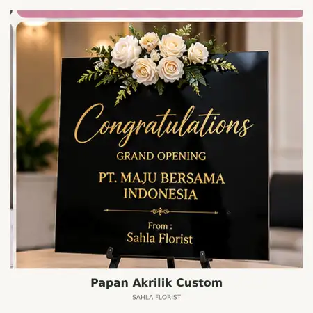 Papan Bunga Akrilik Lombok Timur
